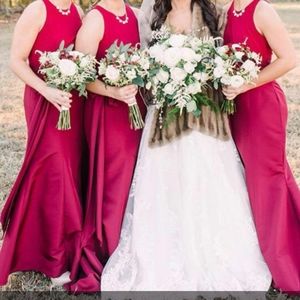 Burgundy bridesmaid dress